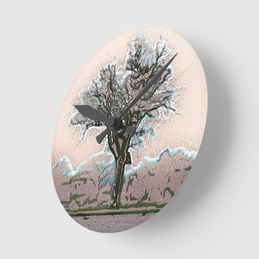 WINTERBAUM RUNDE WANDUHR (Winkel)