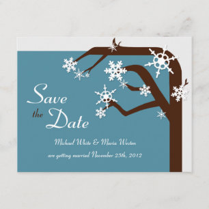 Winterbaum-Schneeflocken-Hochzeitseinladung zum Vo Einladung