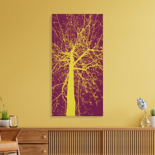 Winterbaum-Silhouette Leinwanddruck (Insitu (Wohnzimmer))