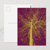 Winterbaum-Silhouette Postkarte (Vorne/Hinten)