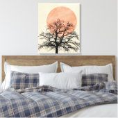 Winterbaum Silhouette Sun Leinwanddruck (Insitu (Schlafzimmer))