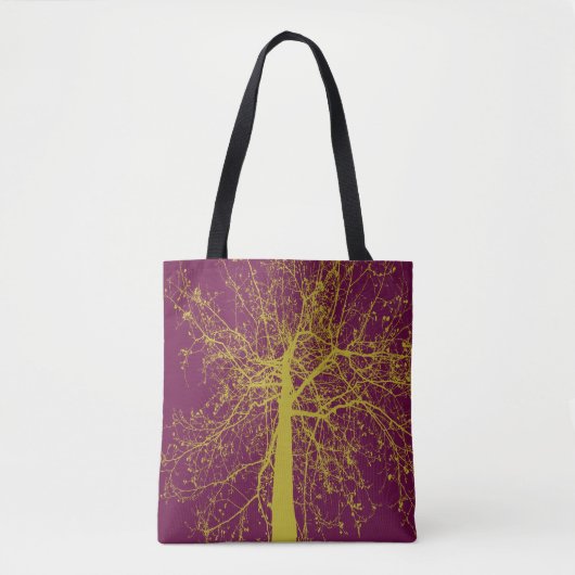 Winterbaum-Silhouette Tasche (Vorderseite)