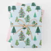 Winterbaum-Urlaubstrio-Geschenkpackung Geschenkpapier Set (Beispiel)