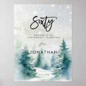 Winterbäume 60 Willkommenszeichen Poster (Vorne)