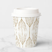 Winterbäume 8oz. Pappbecher (Rückseite)