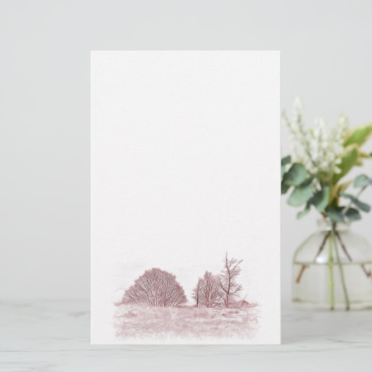 WINTERBÄUME BRIEFPAPIER (Stehend Vorderseite)