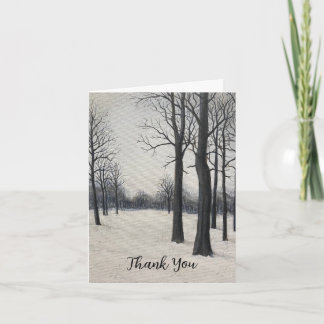 Winterbäume Danke Karte