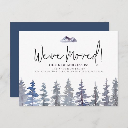 Winterbäume, die wir verschoben haben postkarte (Vorne/Hinten)