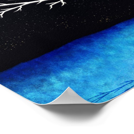 Winterbäume - Digitale Kunstdrucke Poster (Ecke)