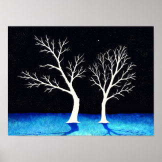 Winterbäume - Digitale Kunstdrucke Poster