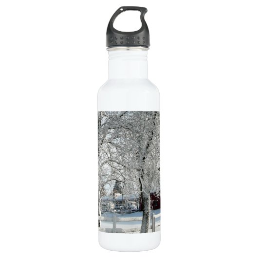 Winterbäume Edelstahlflasche (Vorderseite)