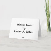 Winterbäume Feiertagskarte (Rückseite)