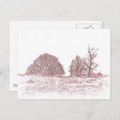 WINTERBÄUME FEIERTAGSPOSTKARTE (Vorne/Hinten)