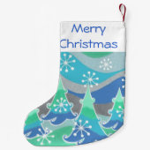 Winterbäume Frohe Weihnachtszeit Strumpf Kleiner Weihnachtsstrumpf (Rückseite)