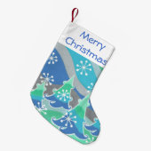 Winterbäume Frohe Weihnachtszeit Strumpf Kleiner Weihnachtsstrumpf (Vorderansicht (hängend))