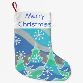 Winterbäume Frohe Weihnachtszeit Strumpf Kleiner Weihnachtsstrumpf