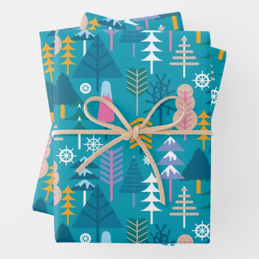 Winterbaume Geschenkpapier Set (Beispiel)