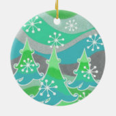 Winterbäume Grüne Ornamente (Hinten)