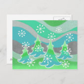 Winterbaume - grüne Postkarte (Vorne/Hinten)