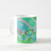 Winterbäume grüne Tasse (Vorderseite Links)