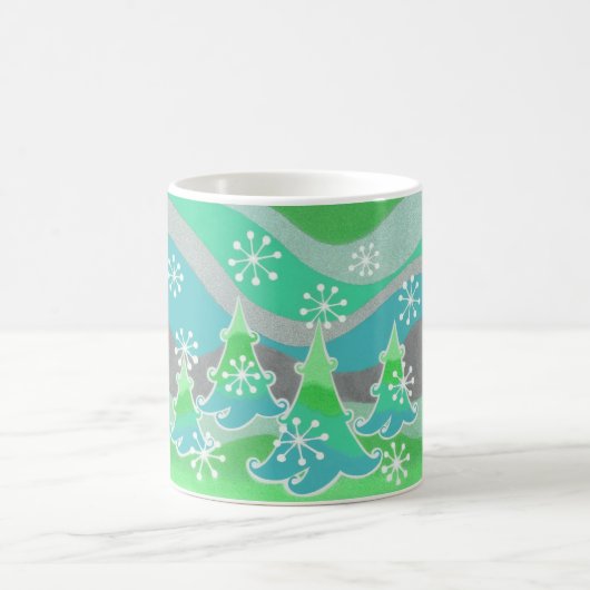 Winterbäume grüne Tasse (Mittel)