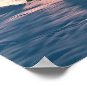 Winterbäume im dunkelblauen Himmelshintergrund Poster (Ecke)