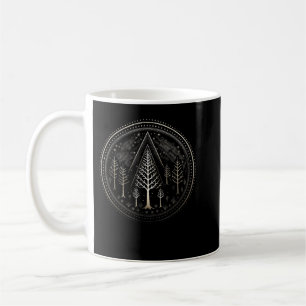 Winterbäume im Freien Natur Forst Kunst Grafik Kaffeetasse