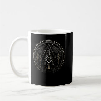 Winterbäume im Freien Natur Forst Kunst Grafik Kaffeetasse