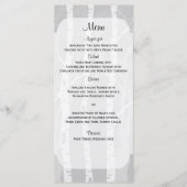 Winterbäume im Menü für graue Hochzeiten Menükarte (Vorderseite)