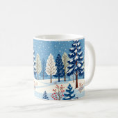 Winterbäume im Schnee Kaffeetasse (VorderseiteRechts)