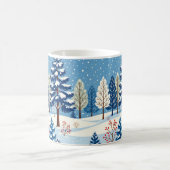 Winterbäume im Schnee Kaffeetasse (Mittel)