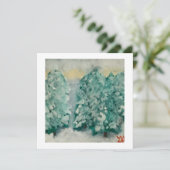 Winterbäume im Schnee Karte (Stehend Vorderseite)