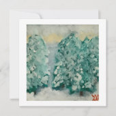 Winterbäume im Schnee Karte (Vorderseite)