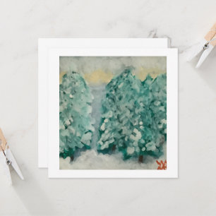 Winterbäume im Schnee Karte