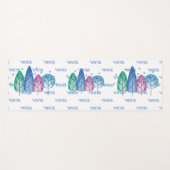 Winterbäume in Fun Pastels Typografie Yogamatte (Vorderseite (Horizontal))