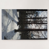 Winterbäume in Sonnenlicht und Schnee Puzzle (Horizontal)