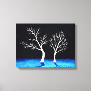 Winterbäume - Leinwand