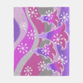 Winterbäume Lila Fleecedecke (Vorderseite)