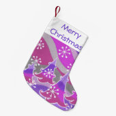 Winterbäume Lila frohe Weihnachten Strumpf Kleiner Weihnachtsstrumpf (Vorderansicht (hängend))