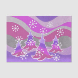 Winterbaume Lila Gewebepapier Seidenpapier