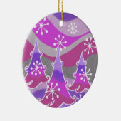 Winterbäume Lila Ornamente (Rechts)