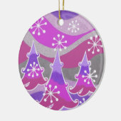 Winterbäume Lila Ornamente (Links)
