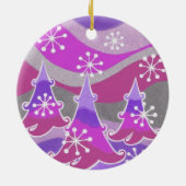 Winterbäume Lila Ornamente (Hinten)
