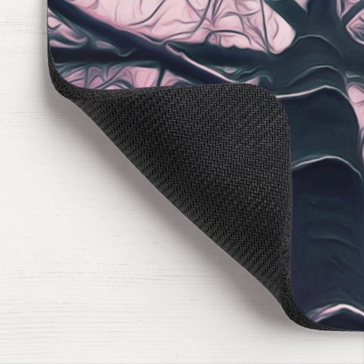 Winterbäume Lila stilisiert Mousepad (Ecke)