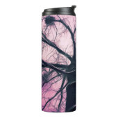 Winterbäume Lila stilisiert Thermosbecher (Nach links gedreht)