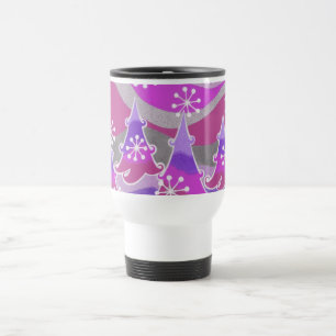 Winterbäume lila weite Reise-/Pendlerwoche Tasse