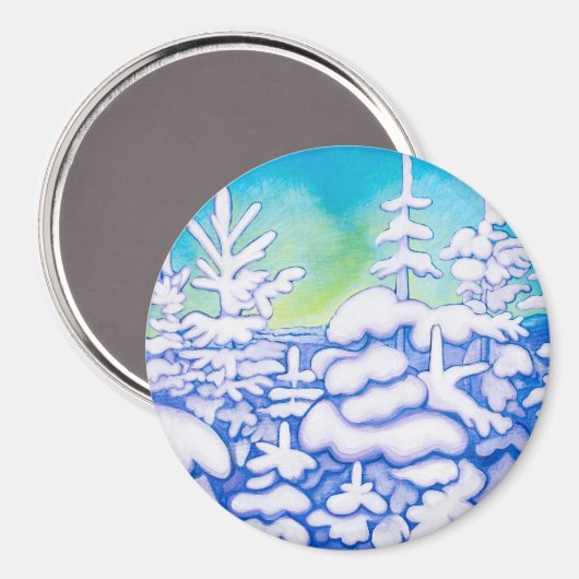 Winterbäume Magnet (Vorderseite/Rückseite)