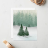 Winterbäume Mitteilungskarte (Vorderseite/Rückseite Beispiel)