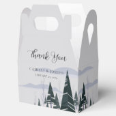 Winterbäume Moderne Schneewaldhochzeit Geschenkschachtel (Geöffnet)