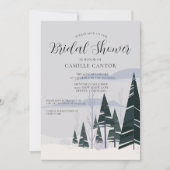 Winterbäume Modernes Forest Holiday Brautparty Einladung (Vorderseite)